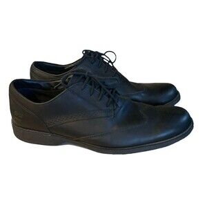 Timberland Oxford Shoes Mens Sz 12 Brogue Wingtip #5567A BLACK LEATHER Loafer